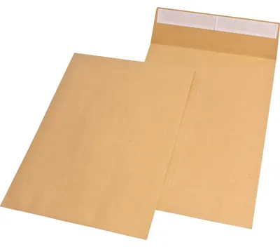Obrázek produktu pro mayer-network 30007039 Skládací obálky - C4, bez okénka, 40 mm přehyb, blokové dno, lepidlo citlivé na tlak, 120 g/m2, hnědá, 100 ks