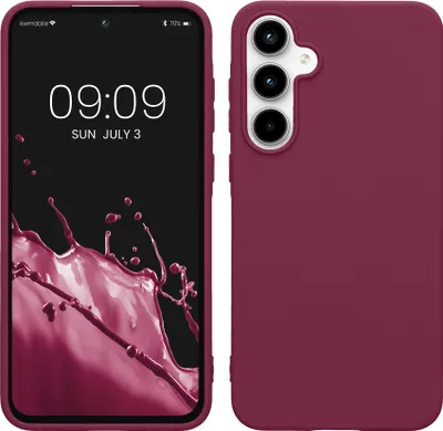 Produktbild von kwmobile Handyhülle für Samsung Galaxy A55 5G Hülle - TPU Case - Kabelloses Laden - Schutzhülle Cover in Magenta Lila