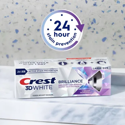 Imagen del producto de Pasta dentífrica Crest 3D White Vibrant Peppermint 4.6 oz (130 g)