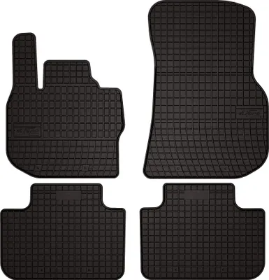 Image de Tapis de sol voiture en caoutchouc pour BMW X4 G02 (2018-, SUV) Noir, lot de 4 pièces, fixations