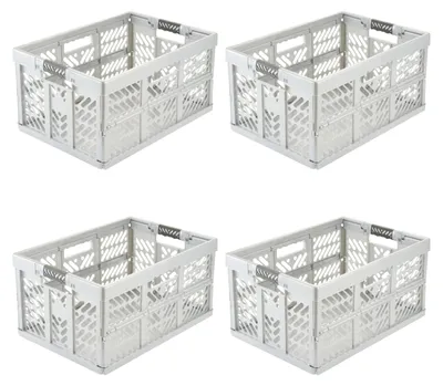 Produktbild von keeeper ben Profi-Klappboxen, 4er-Set, 45 l, Light Silver