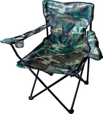 Produktbild von Anglersessel Campingstuhl mit Getränkehalter und Tasche Camouflage