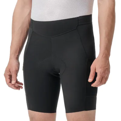 Immagine prodotto di ROCKBROS Road to Sky: pantaloncini da ciclismo traspiranti e ad asciugatura rapida con tasche, ideali per l'estate; pantaloncini da ciclismo imbottiti da uomo, nero, taglia M