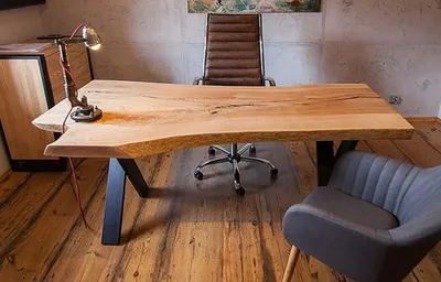 Produktbild von Casa Padrino Luxus Schreibtisch Naturfarben / Schwarz 140 cm