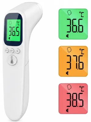 Imagen del producto de Termómetro de frente sin contacto, medición digital, portátil, para medir la temperatura