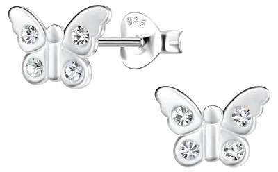 Produktbild von Schmetterlings Ohrringe Silber 925 Ohrstecker
