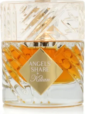 A close-up studio shot of a perfume bottle.