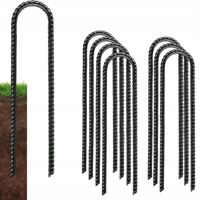 Produktbild von 8 Stück Stahl Bodenanker für Trampoline und Zelte 30cm