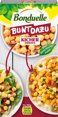 Image de Bonduelle Bunt dazu Kichererbsen (pois chiches) Légumes en conserve 2x80g