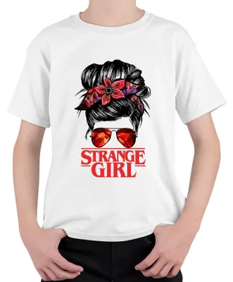 Obrázok produktu pre Uni detské tričko Strange Girl Stranger Fan Demogorgon Bandana Sunglasses, biele, 152