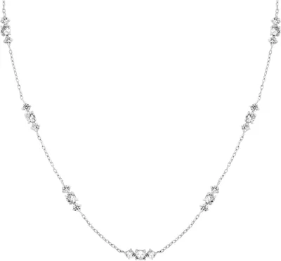 Image de Elégant collier en acier avec trois cristaux JNTCS-J1016.