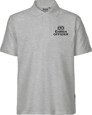 Produktbild von Huuraa Herren Polo Shirt Ehrenoffizier Schützenfest XL Sport Grey Bio Baumwolle Fairtrade Poloshirt Geschenkidee