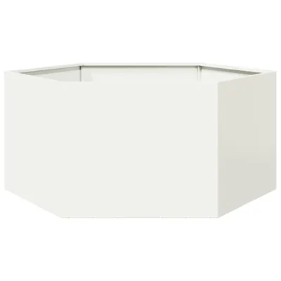 Produktbild von Möbel Pflanzkübel Weiß Sechseckig 104x90x45 Stahl - Beete &28429