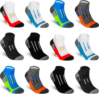 Produktbild von TEXEMP Sneaker Socken Herren & Damen 6 - 18 Paar Mehrfarbig Baumwolle Kurz | B11 - 43-46 - 18er Pack