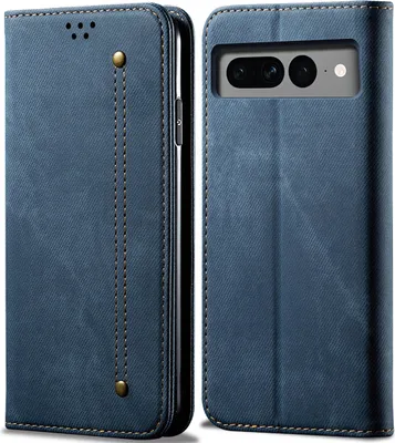 Obrázek produktu pro Google Pixel 8 Pouzdro, Kožené Peněženkové Pouzdro s Magnetickým Uzavíráním a Stojánkem pro Google Pixel 8 modré