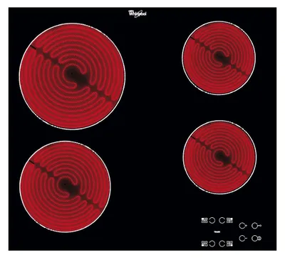 Produktbild von Whirlpool AKT 8090/NE, Schwarz, Integriert, 60 cm, Keramik, Glas, 4 Zone(n)