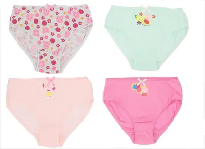 Obrázok produktu pre Peppa Pig 4-pack dievčenské nohavice - spodná bielizeň 100% bavlna 110/116 cm