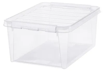Aufbewahrungsboxen 14 l, Kunststoff, transparent, stapelbar, 40x30x18 cm