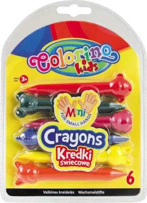Produktbild von Tierwachsmalstifte 6 Farben Colorino