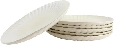 Produktbild von Essteller OTIX Speiseteller - Tellerset - 6 Personen - Teller - Dekoteller - Tischdekoration - 32 cm - Weiß - Keramik - SOLIS