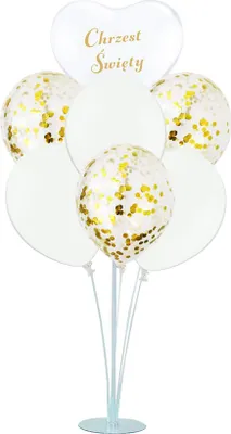 Produktbild von Ballonständer und 7 Ballons zur Taufe