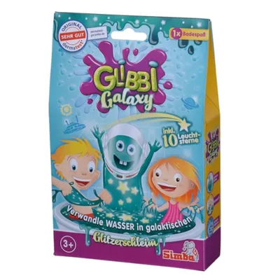 Produktbild von Simba Glibbi Galaxy Glitzerschleim inkl. 10 Leuchtsterne ab 3 Jahre