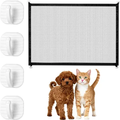 Produktbild von Absperrgitter Hund, 1 Stück, Ohne Bohren, 110×72 cm, Für Kleine Haustiere, Zu Hause Und Unterwegs