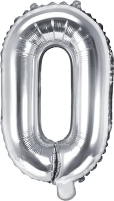 Obrázok produktu pre Fóliový balón Písmeno O, 35 cm, strieborný