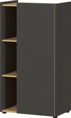 Produktbild von bümö Home darkoak Aktenschrank - 3 Ordnerhöhen - Nachbildung: Graphit/Nero-Eiche