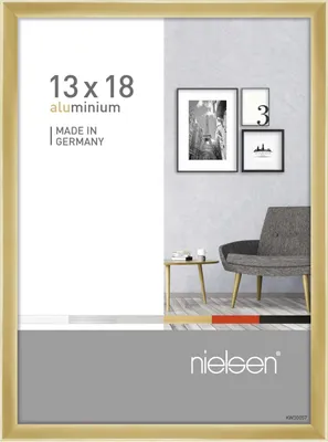 Image de Cadre photo en aluminium Nielsen Pixel 13 x 18 cm, doré brillant