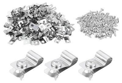 Image de 100 clips pour fil de clôture - Clips de fixation avec vis