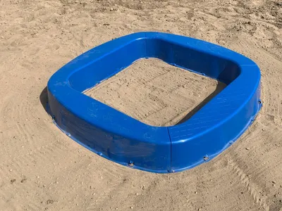 Image de Bac à sable BURI Premium en plastique de différentes couleurs 150 x 150 x 20 cm, couleur:bleu