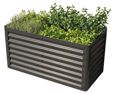 Image de PRIMEYARD Carré potager surélevé LUCA, acier, anthracite 120x60x60 cm