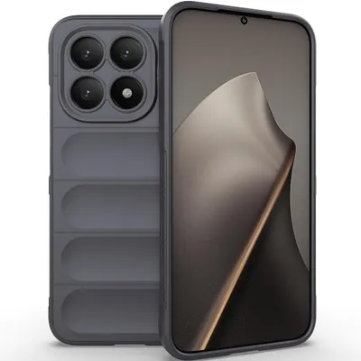 Produktbild von Handyhülle für Xiaomi 15T Weich TPU Silikon Stossfest Anti-rutsch Hülle Dunkelgrau
