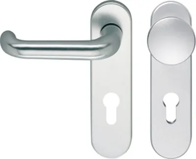Produktbild von ECO Wechselgarnitur D 110/KS Kurzschild PZ 72, TS 40-66mm, silber eloxiert