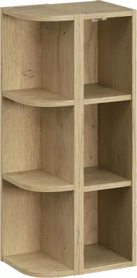 Produktbild von FURNLUX Regal Dalia Eiche 35cm / Hauptfarbe: Beige / Abmessungen: 35 x 80 x 25 cm