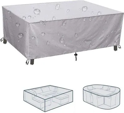 Immagine prodotto di Copertura protettiva per mobili da giardino – Resistente all'acqua e ai raggi UV, forma rettangolare, dimensioni 260 x 90 cm