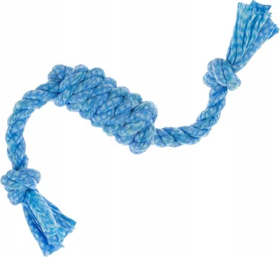 Obrázok produktu pre Hračka pre psa na šnúrke s loptičkou 37 cm tkaná