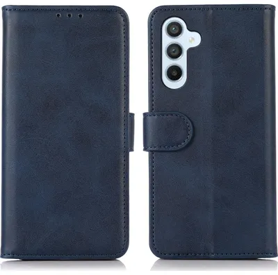 Produktbild von Mobigear Geldbörsen-Handyhülle für Samsung Galaxy A55 – Klapphülle – Blau