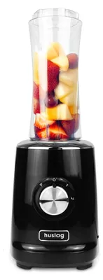 Smoothie-Blender 500W, 600 ml, 4 RVS-Messer, 2 Stufen+Puls, schwarz