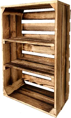 Produktbild von Nové debny na ovocie so stredovou doskou Drevené debny Debny na víno Debny na jablká Policová komoda Flambované 60x40x20cm