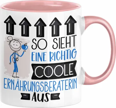 Produktbild von Ernährungsberaterin Geschenk Tasse Lustig Geschenkidee für Ernährungsberaterin Geburtstag So Sieht Eine Richtig Coole Ernährungsberaterin Aus Frauen Spruch (Rosa)