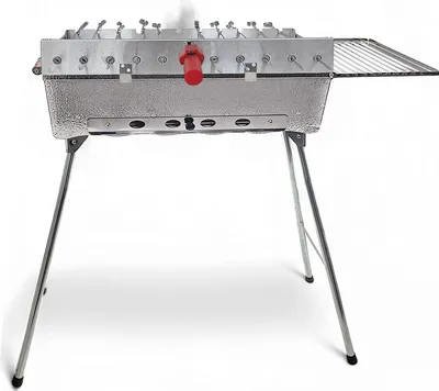 Produktbild von Mangal Astana Deluxe mit 11er Spießdreher Grillmotor USB und Powerbank BBQ Deckel Grillrost Ablage