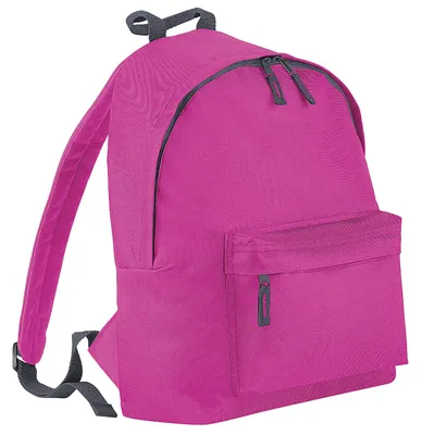 Produktbild von Bagbase Fashion Rucksack, 18 Liter FK176 (Einheitsgröße) (Fuchsia/Grau)