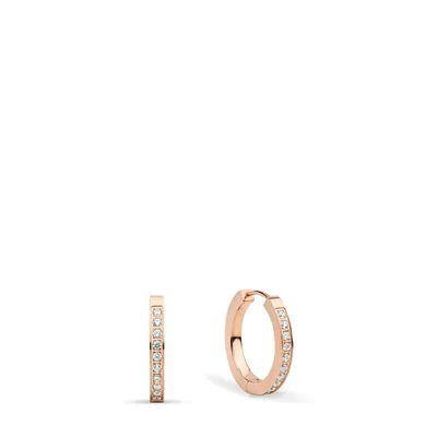 Image de Bering Femme Boucles d'oreilles Créole Arctic Symphony rose or brillant 726-37-05