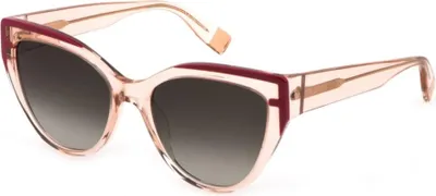 Produktbild von Furla SFU694 Shiny transparent peach 55/18/140 Damen Sonnenbrillen