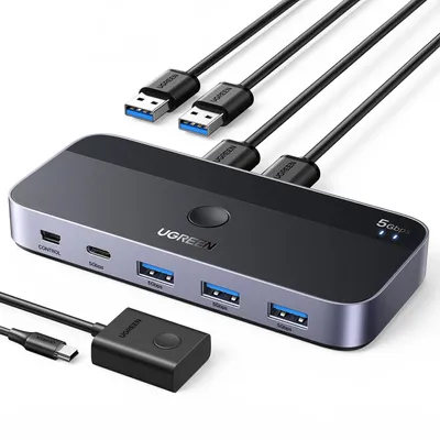 Produktbild von Ugreen USB 3.0 Sharing Switch 2 In 4 Out (15705)