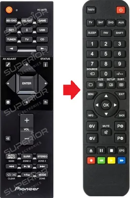 Produktbild von Ersatz Fernbedienung für Pioneer RC-957R für VSX-832 - VSX-932 - VSX-LX103 - VSX-LX302
