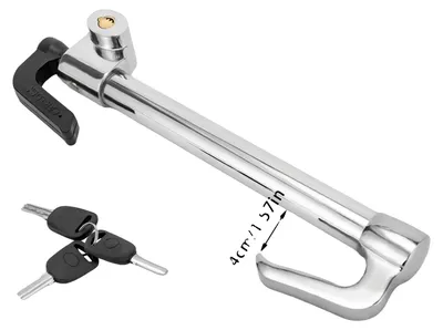 Image de Antivol de direction, double dispositif de sécurité, matériau durable, argent