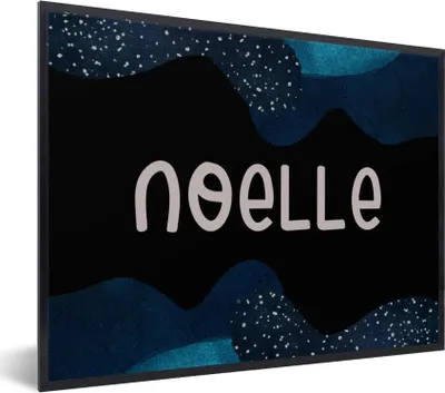 Produktbild von MuchoWow® Gerahmtes Poster Noelle - Pastell - Mädchen 40x30 cm - Poster mit Schwarzem Bilderrahmen Wandposter Rahmen Foto Bilder - Kunstposter - Wanddekorationen